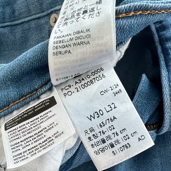 Levi's Blue Distressed Flare Jeans - Picture 3 of 4